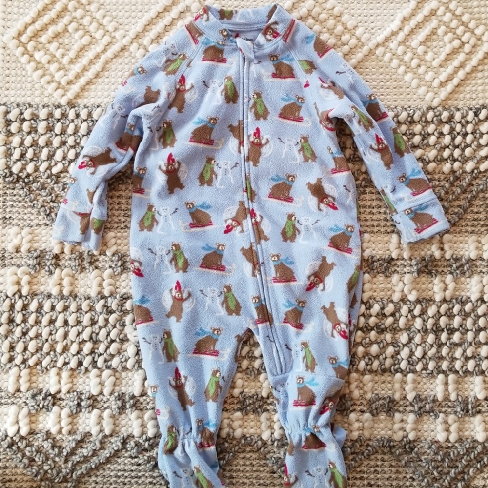 LLBean fleece footed pajamas.  Size 12-18mo.